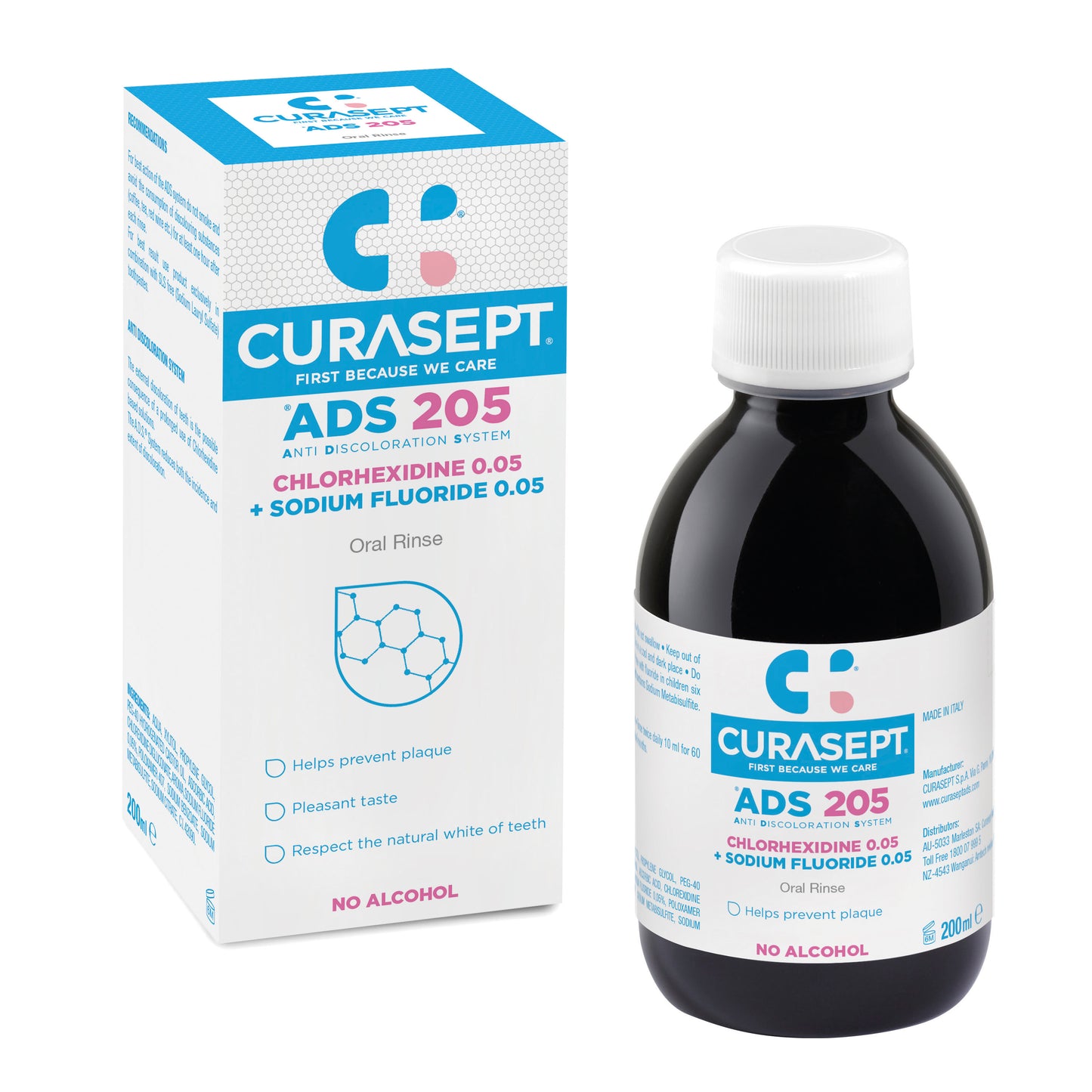 Curasept 0.05% Mouth Rinse 200ml (code ADS205)